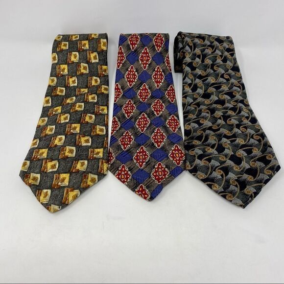 Robert Talbott - Designer Silk Neckties- Qty 3 - Picture 1 of 12